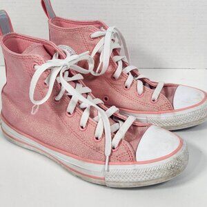 Kids Classic Converse All Stars High Tops … Pink Glittery 4.5